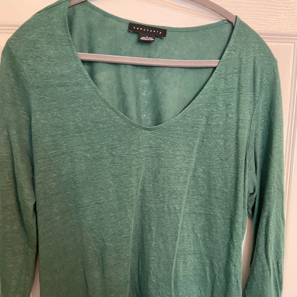Sylvie tie sleeve Linen top from sanctuary